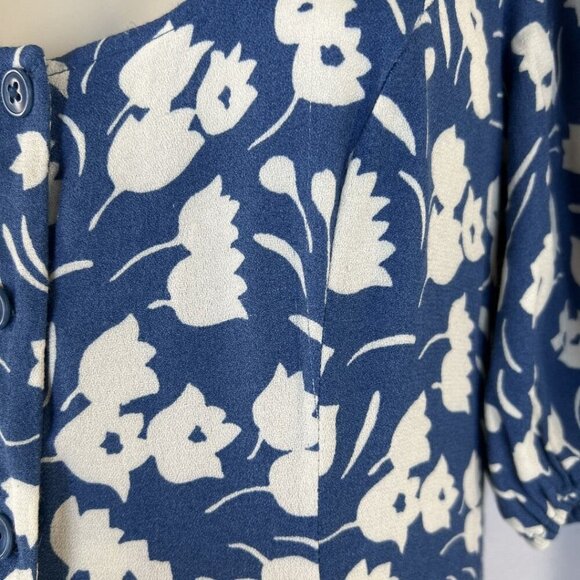 Reformation Beechwood Floral Midi Dress in Blue Tulip $248 - Picture 11 of 15